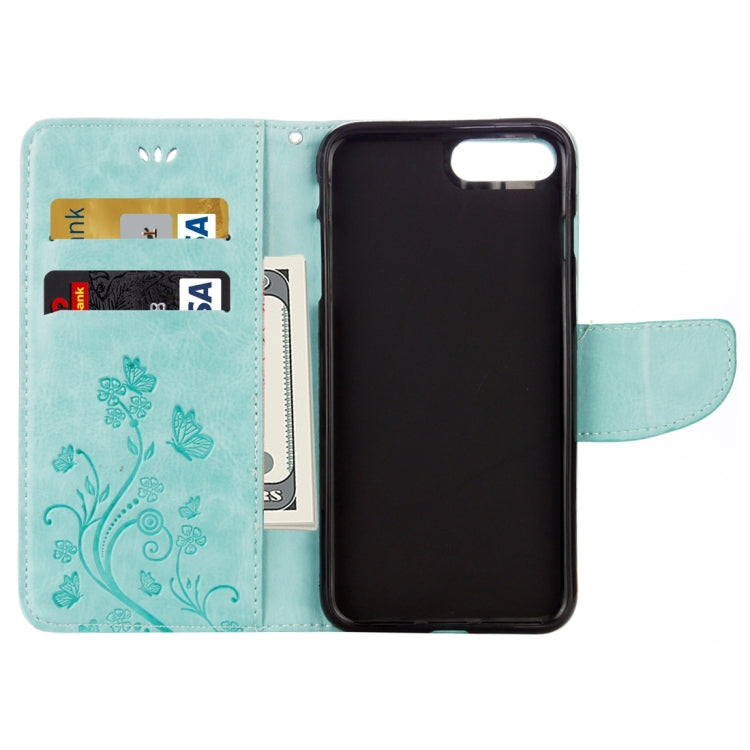 For iPhone 8 Plus & 7 Plus   Flowers Embossing Horizontal Flip Leather Case with Holder & Card Slots & Wallet & Lanyard