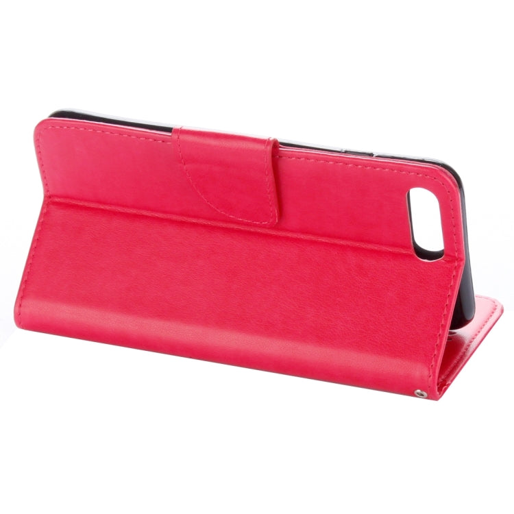 For iPhone 8 Plus & 7 Plus   Flowers Embossing Horizontal Flip Leather Case with Holder & Card Slots & Wallet & Lanyard