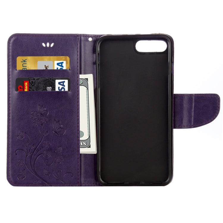For iPhone 8 Plus & 7 Plus   Flowers Embossing Horizontal Flip Leather Case with Holder & Card Slots & Wallet & Lanyard