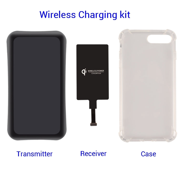 3 in 1 for iPhone 8 Plus & 7 Plus   Soft TPU Protective Case + QI Standard Wireless Charging Receiver + QI Standard Wireless Charging Transmitter, Got CE and FCC certification