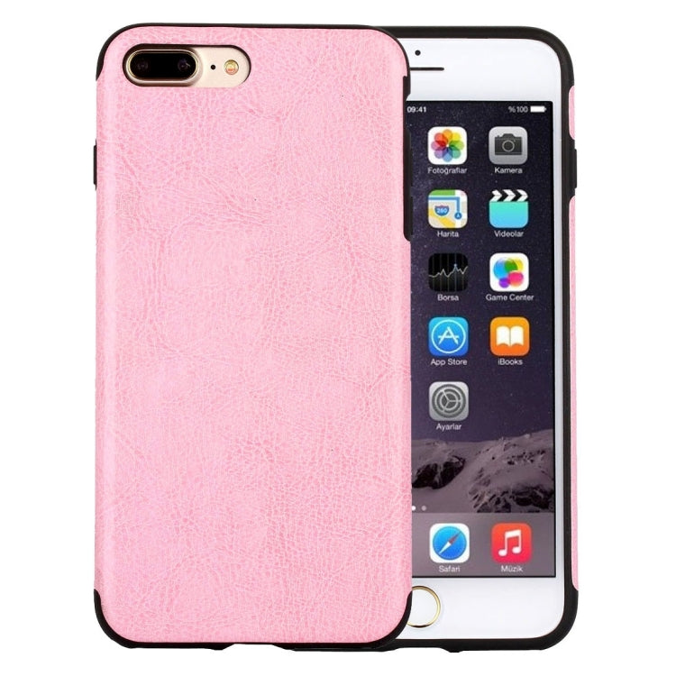 For iPhone 8 Plus & 7 Plus   Crazy Horse Texture PU + TPU Protective Back Case