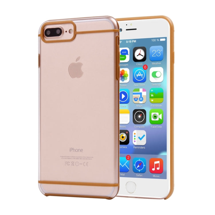 2 in 1 iPhone 8 Plus & 7 Plus   Transparent TPU  Protective Cover Case
