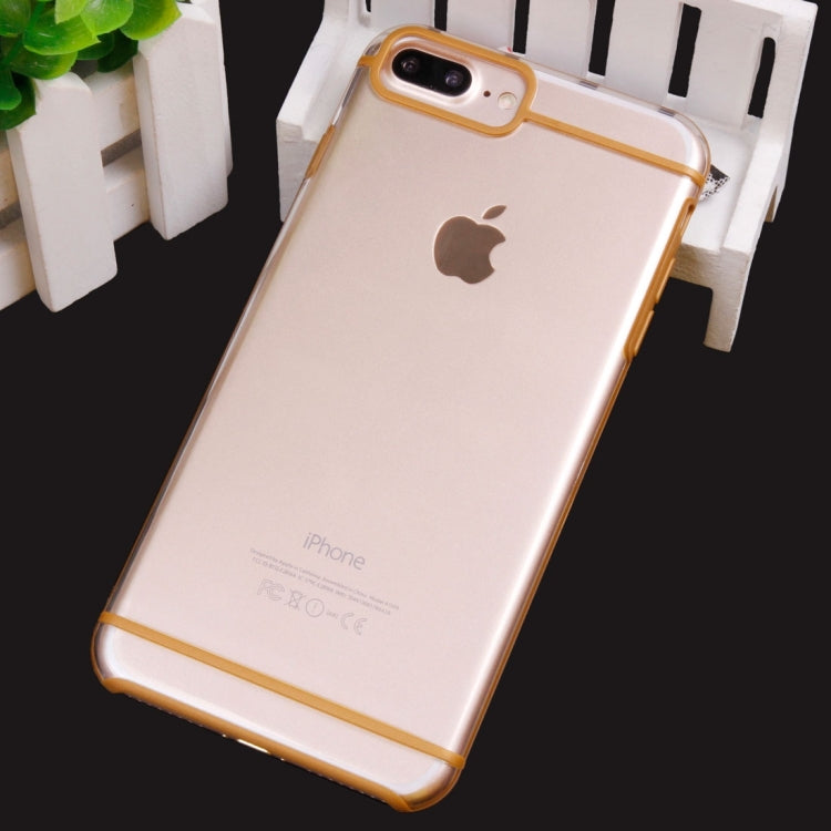 2 in 1 iPhone 8 Plus & 7 Plus   Transparent TPU  Protective Cover Case
