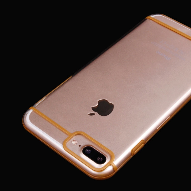 2 in 1 iPhone 8 Plus & 7 Plus   Transparent TPU  Protective Cover Case