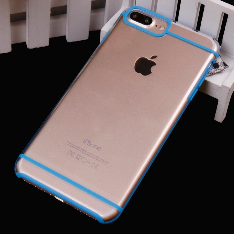 2 in 1 iPhone 8 Plus & 7 Plus   Transparent TPU  Protective Cover Case