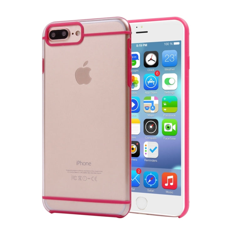 2 in 1 iPhone 8 Plus & 7 Plus   Transparent TPU  Protective Cover Case