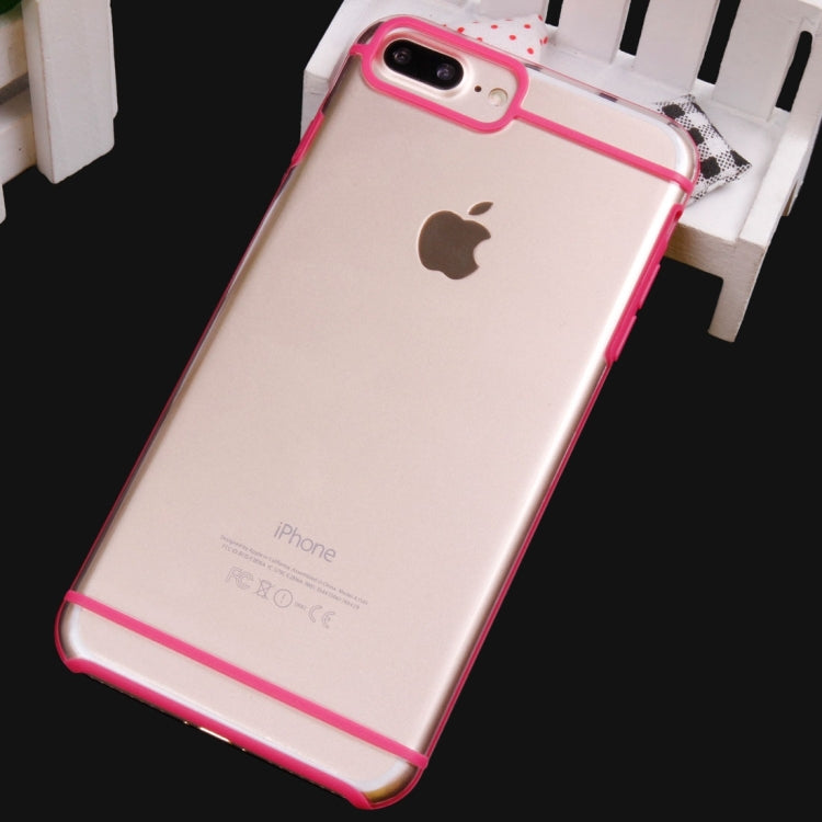 2 in 1 iPhone 8 Plus & 7 Plus   Transparent TPU  Protective Cover Case