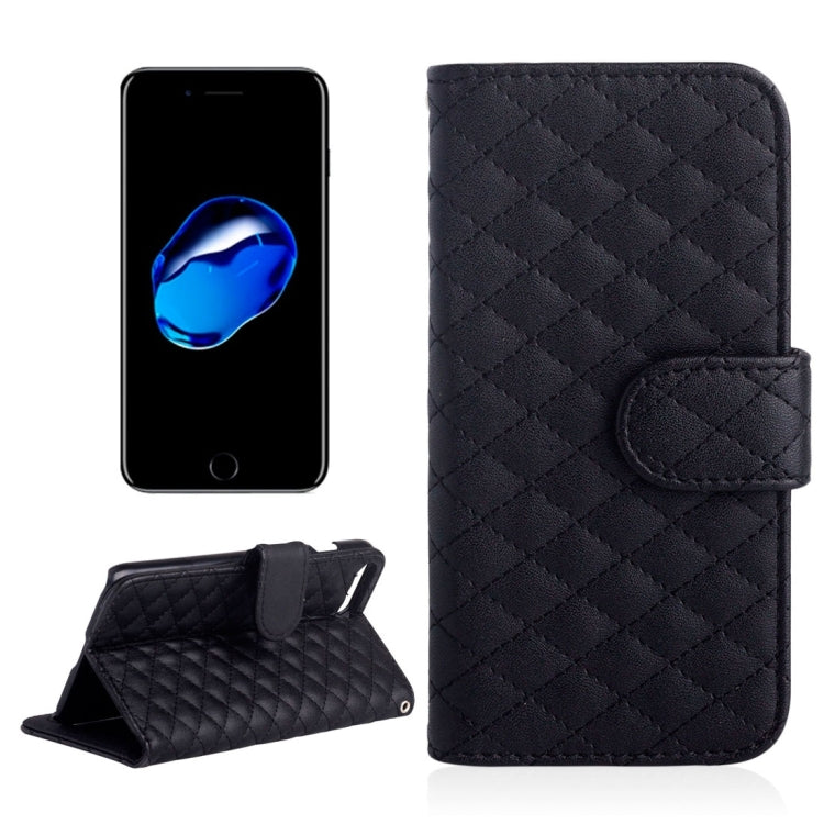 AA00356 For iPhone 8 Plus & 7 Plus   Diamond Lattice Texture Horizontal Flip Leather Protective Case with Holder & Card Slots & Wallet & Photo Frame