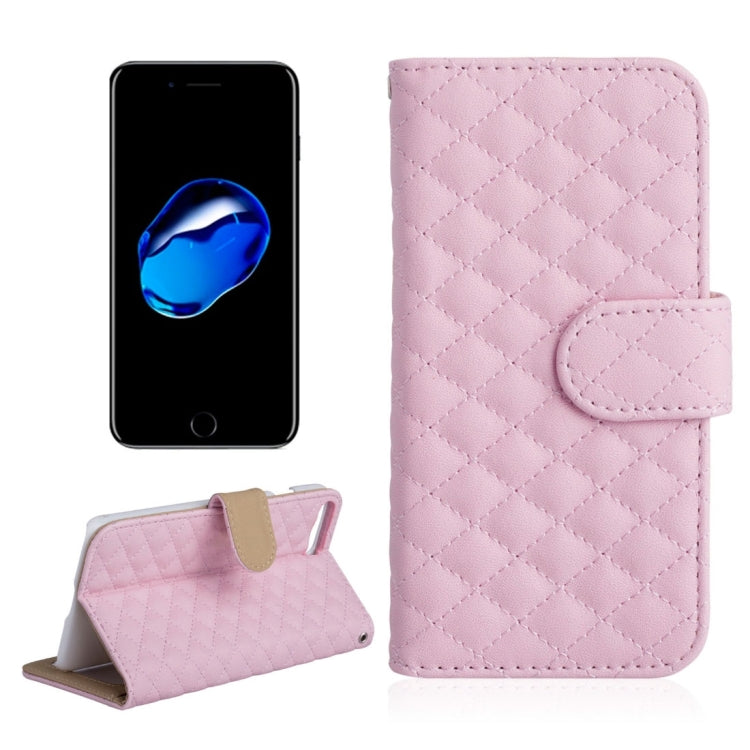 AA00356 For iPhone 8 Plus & 7 Plus   Diamond Lattice Texture Horizontal Flip Leather Protective Case with Holder & Card Slots & Wallet & Photo Frame