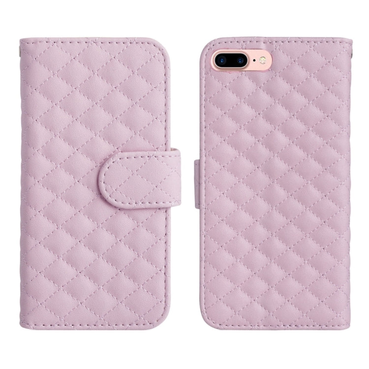 AA00356 For iPhone 8 Plus & 7 Plus   Diamond Lattice Texture Horizontal Flip Leather Protective Case with Holder & Card Slots & Wallet & Photo Frame