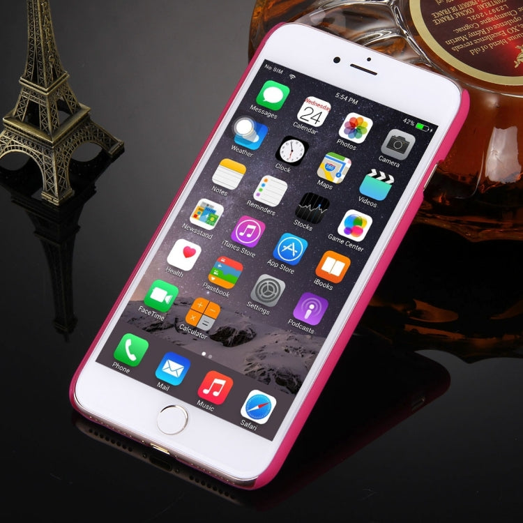 For iPhone 8 Plus & 7 Plus   Embossed Lotus Pattern Plastic Protective Back Cover Case
