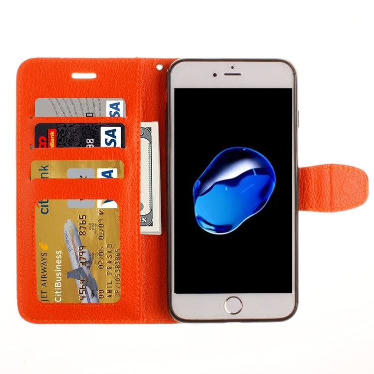 For iPhone 8 Plus & 7 Plus   Litchi Texture Horizontal Flip PU Leather Case with Holder & Card Slots & Wallet