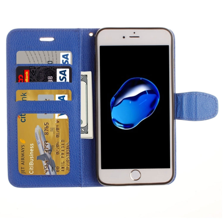 For iPhone 8 Plus & 7 Plus   Litchi Texture Horizontal Flip PU Leather Case with Holder & Card Slots & Wallet