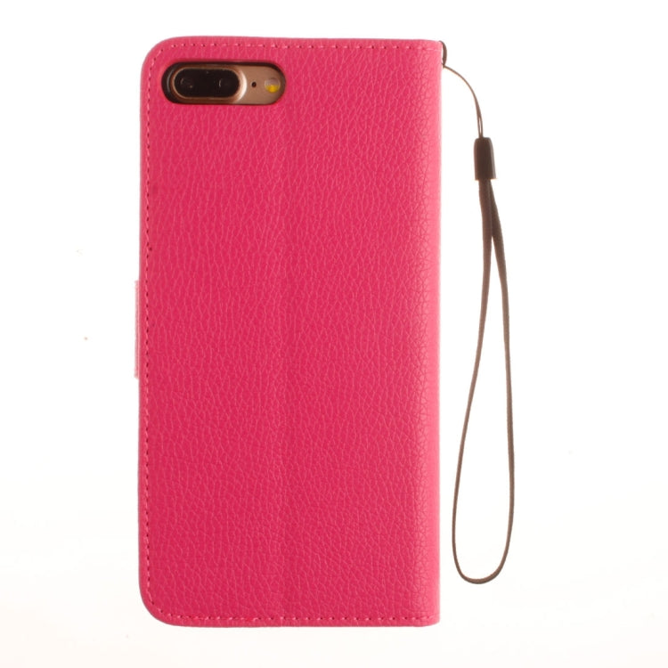 For iPhone 8 Plus & 7 Plus   Litchi Texture Horizontal Flip PU Leather Case with Holder & Card Slots & Wallet