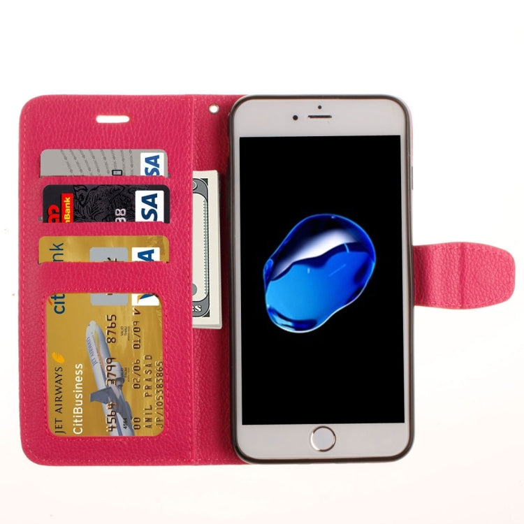 For iPhone 8 Plus & 7 Plus   Litchi Texture Horizontal Flip PU Leather Case with Holder & Card Slots & Wallet