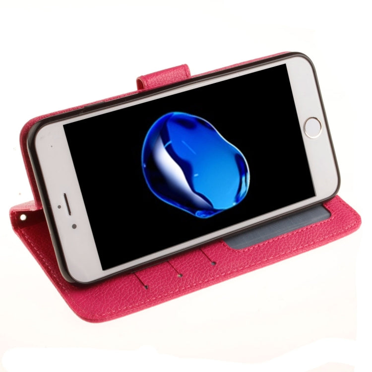 For iPhone 8 Plus & 7 Plus   Litchi Texture Horizontal Flip PU Leather Case with Holder & Card Slots & Wallet
