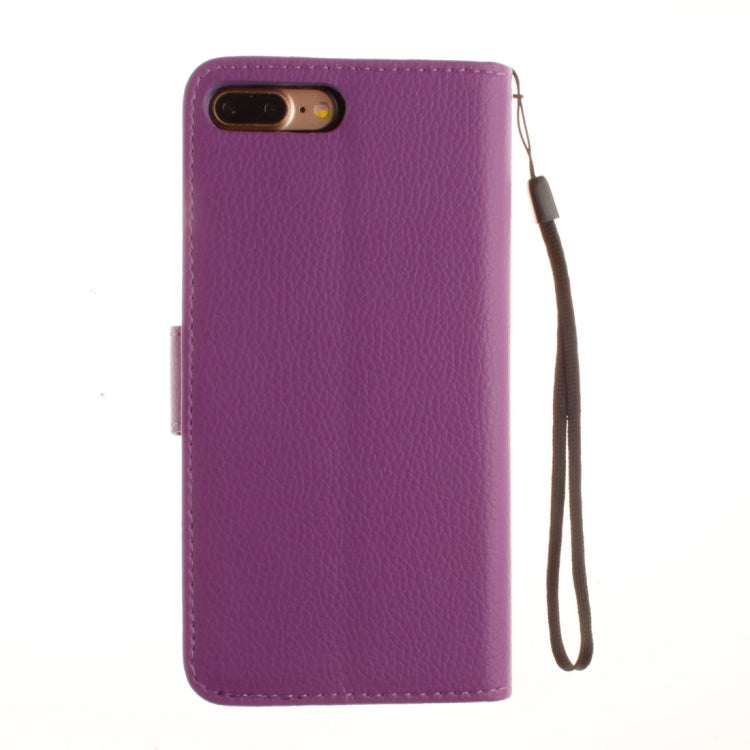 For iPhone 8 Plus & 7 Plus   Litchi Texture Horizontal Flip PU Leather Case with Holder & Card Slots & Wallet