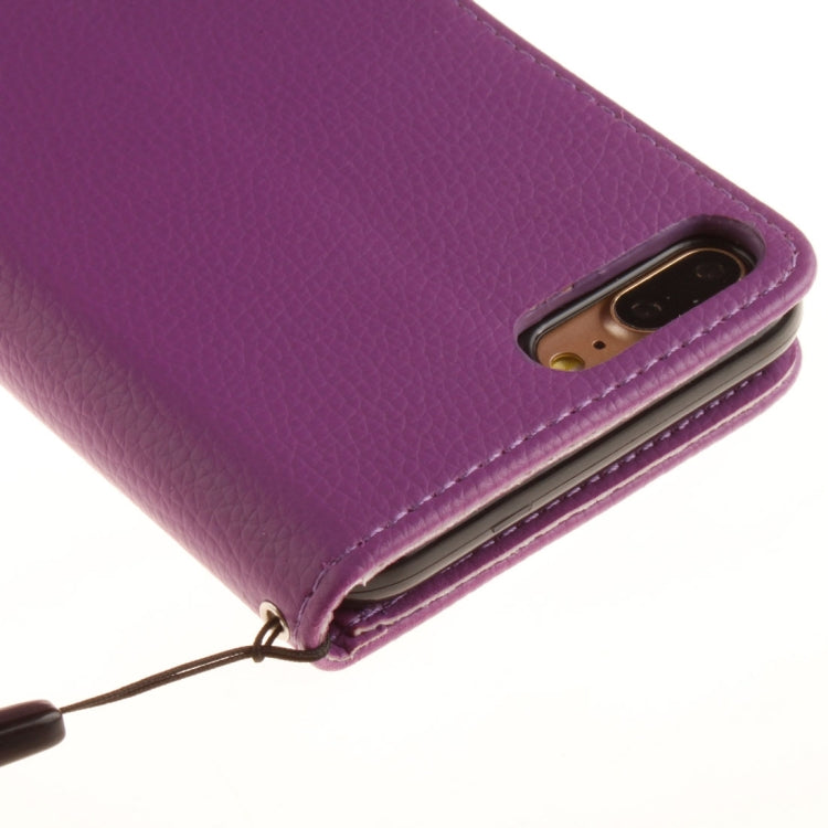 For iPhone 8 Plus & 7 Plus   Litchi Texture Horizontal Flip PU Leather Case with Holder & Card Slots & Wallet