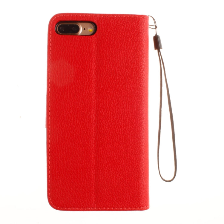 For iPhone 8 Plus & 7 Plus   Litchi Texture Horizontal Flip PU Leather Case with Holder & Card Slots & Wallet