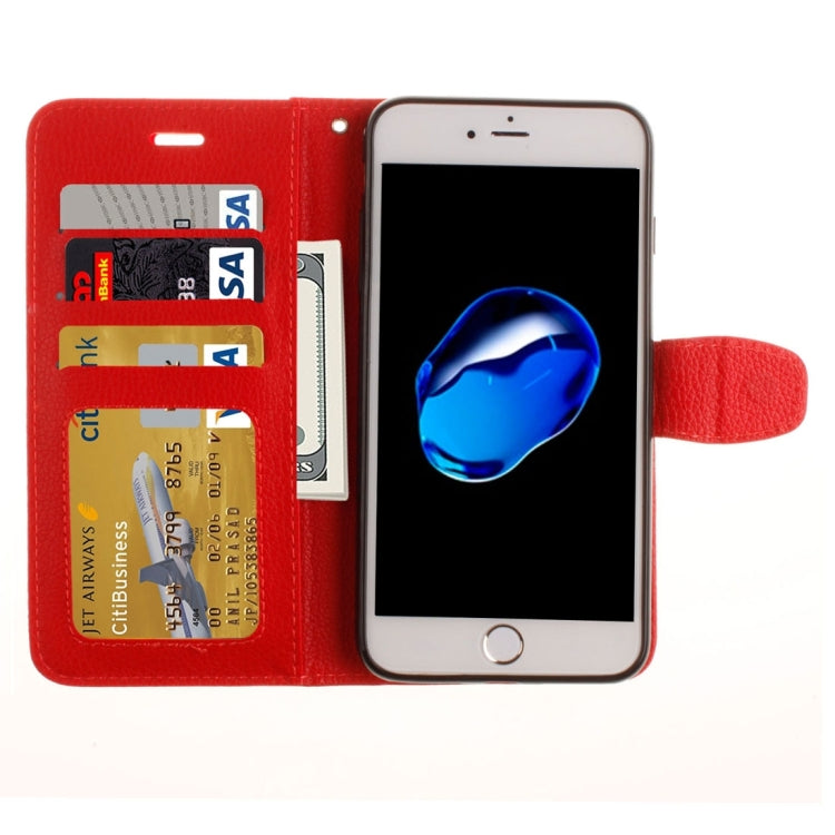 For iPhone 8 Plus & 7 Plus   Litchi Texture Horizontal Flip PU Leather Case with Holder & Card Slots & Wallet