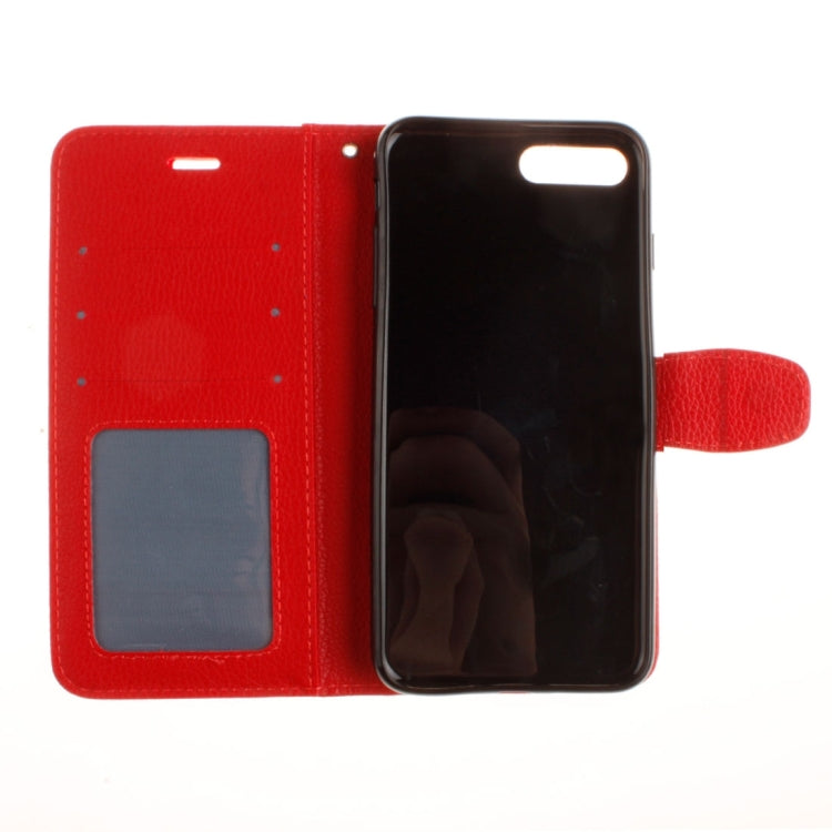 For iPhone 8 Plus & 7 Plus   Litchi Texture Horizontal Flip PU Leather Case with Holder & Card Slots & Wallet