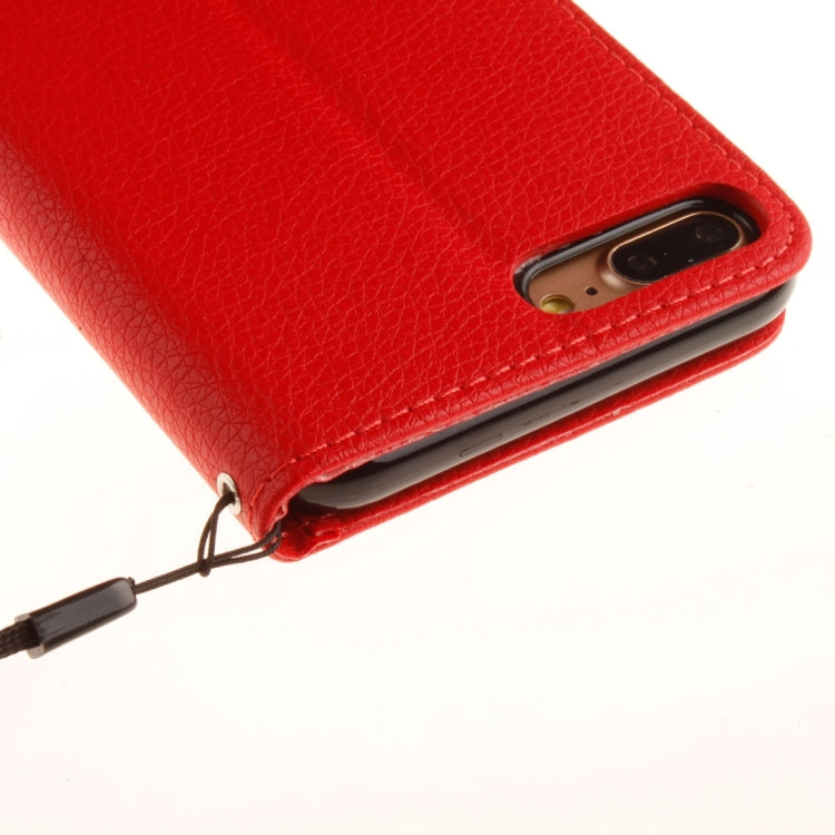 For iPhone 8 Plus & 7 Plus   Litchi Texture Horizontal Flip PU Leather Case with Holder & Card Slots & Wallet