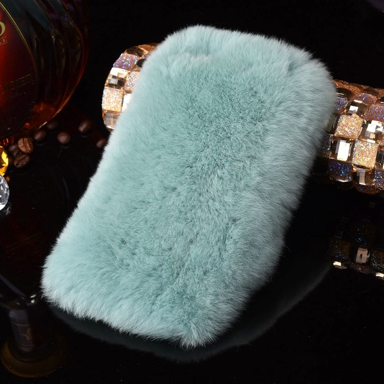 For iPhone 8 Plus & 7 Plus   Genuine Rabbit Hair Diamond Encrusted Thickened PC Protective Case