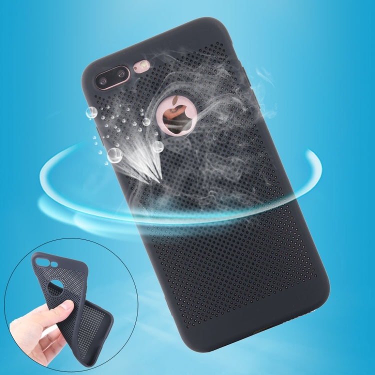 For iPhone 8 Plus & 7 Plus   Heat Dissipation Mesh TPU Protective Back Cover Case