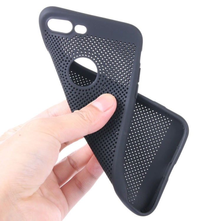 For iPhone 8 Plus & 7 Plus   Heat Dissipation Mesh TPU Protective Back Cover Case