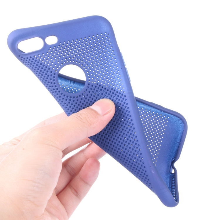 For iPhone 8 Plus & 7 Plus   Heat Dissipation Mesh TPU Protective Back Cover Case