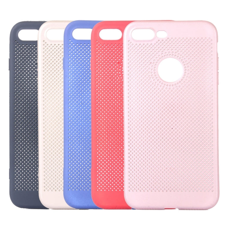 For iPhone 8 Plus & 7 Plus   Heat Dissipation Mesh TPU Protective Back Cover Case