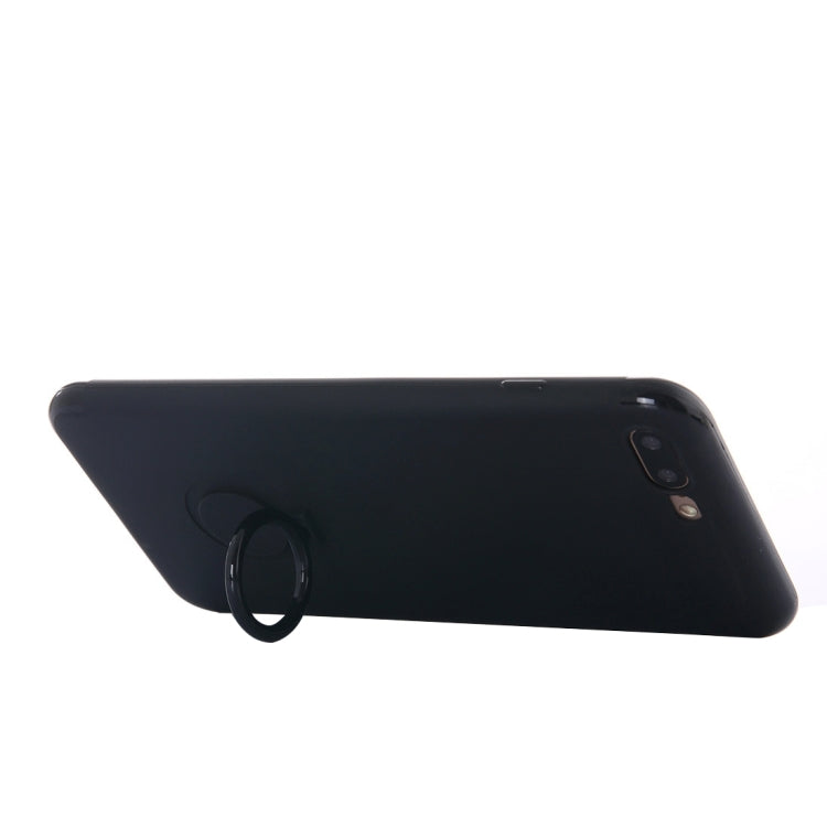 For iPhone 8 Plus & 7 Plus   Ultra Thin Soft TPU Protective Back Cover Case with Ring Holder Stand