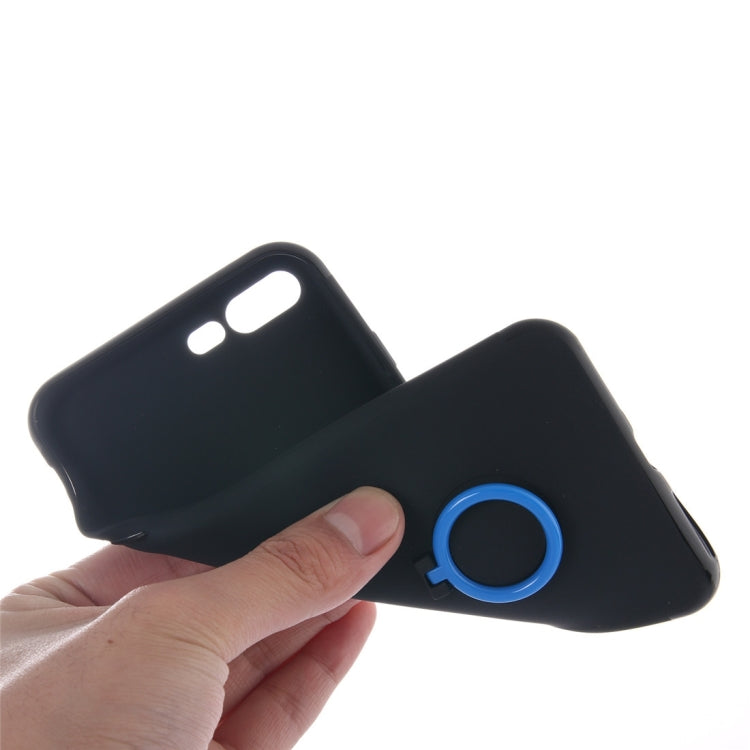 For iPhone 8 Plus & 7 Plus   Ultra Thin Soft TPU Protective Back Cover Case with Ring Holder Stand