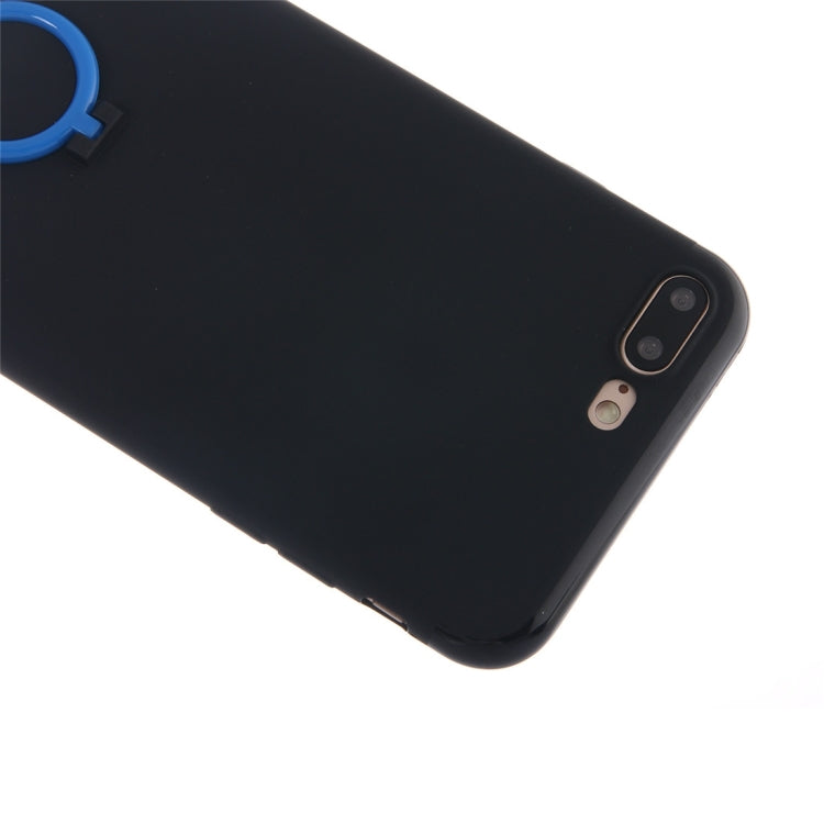 For iPhone 8 Plus & 7 Plus   Ultra Thin Soft TPU Protective Back Cover Case with Ring Holder Stand