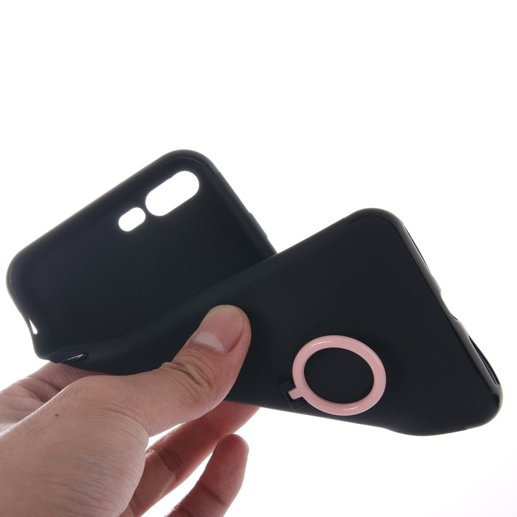 For iPhone 8 Plus & 7 Plus   Ultra Thin Soft TPU Protective Back Cover Case with Ring Holder Stand