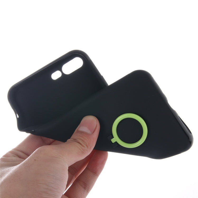 For iPhone 8 Plus & 7 Plus   Ultra Thin Soft TPU Protective Back Cover Case with Ring Holder Stand