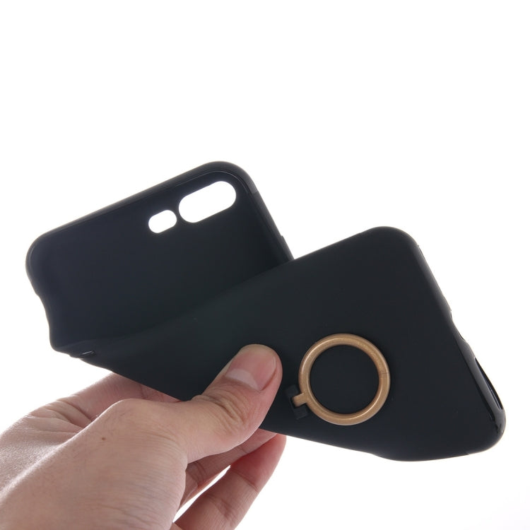 For iPhone 8 Plus & 7 Plus   Ultra Thin Soft TPU Protective Back Cover Case with Ring Holder Stand