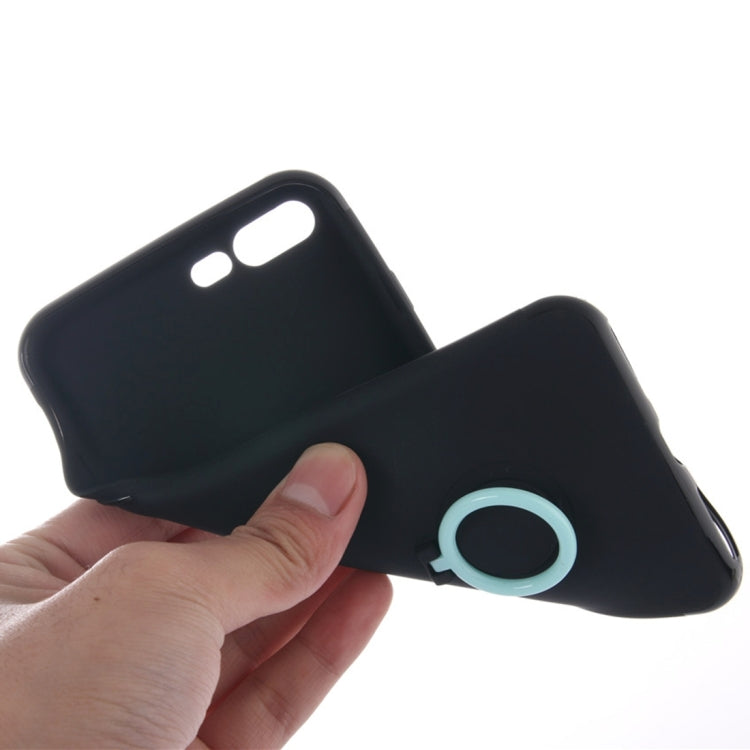 For iPhone 8 Plus & 7 Plus   Ultra Thin Soft TPU Protective Back Cover Case with Ring Holder Stand