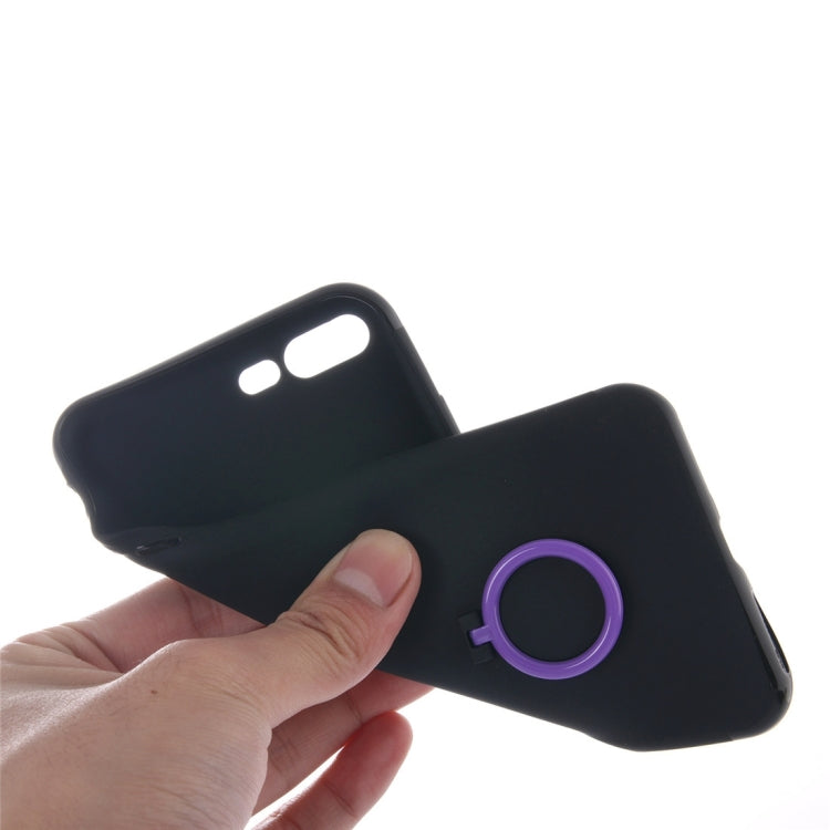 For iPhone 8 Plus & 7 Plus   Ultra Thin Soft TPU Protective Back Cover Case with Ring Holder Stand