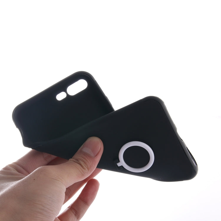 For iPhone 8 Plus & 7 Plus   Ultra Thin Soft TPU Protective Back Cover Case with Ring Holder Stand