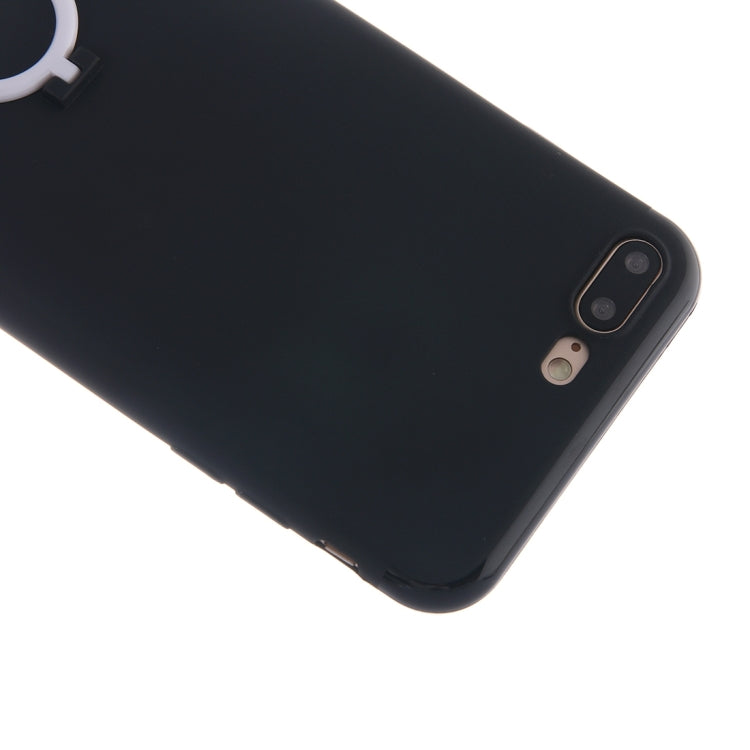 For iPhone 8 Plus & 7 Plus   Ultra Thin Soft TPU Protective Back Cover Case with Ring Holder Stand