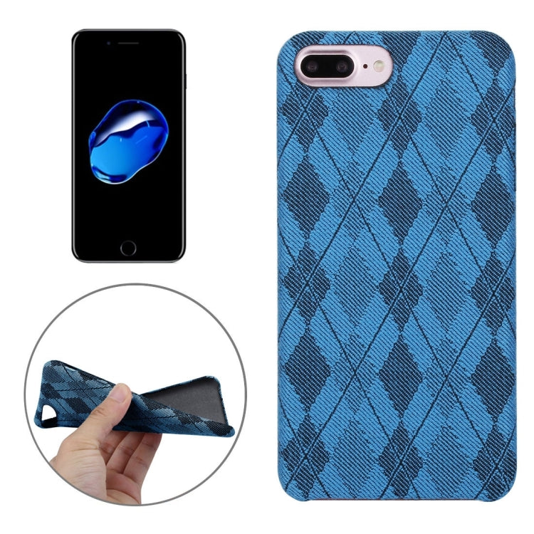 For iPhone 8 Plus & 7 Plus   Diamond Lattice Pattern TPU Protective Back Cover Case