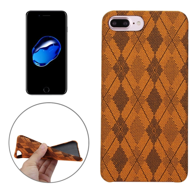 For iPhone 8 Plus & 7 Plus   Diamond Lattice Pattern TPU Protective Back Cover Case