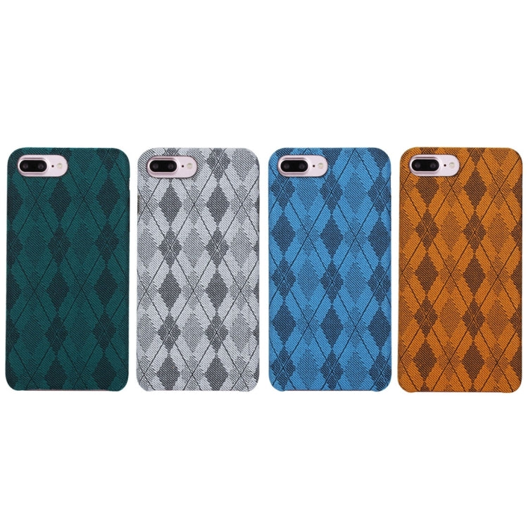 For iPhone 8 Plus & 7 Plus   Diamond Lattice Pattern TPU Protective Back Cover Case