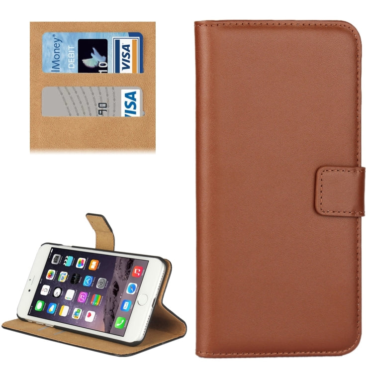 For iPhone 8 Plus & 7 Plus   Genuine Split Horizontal Flip Leather Case with Holder & Card Slots & Wallet