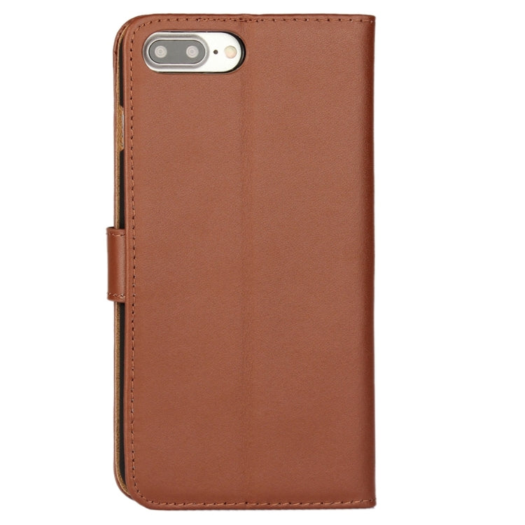 For iPhone 8 Plus & 7 Plus   Genuine Split Horizontal Flip Leather Case with Holder & Card Slots & Wallet
