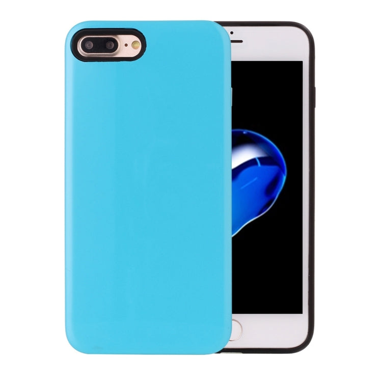 For iPhone 8 Plus & 7 Plus   TPU + PU Combination Protective Back Cover Case