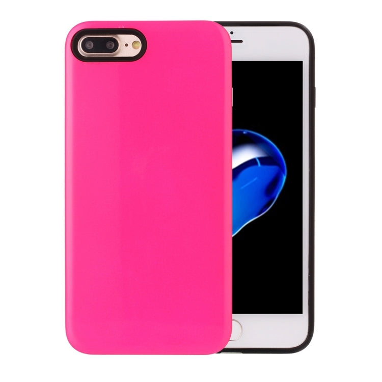 For iPhone 8 Plus & 7 Plus   TPU + PU Combination Protective Back Cover Case