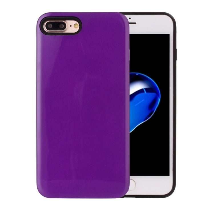 For iPhone 8 Plus & 7 Plus   TPU + PU Combination Protective Back Cover Case