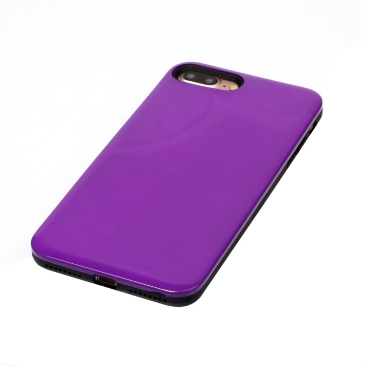 For iPhone 8 Plus & 7 Plus   TPU + PU Combination Protective Back Cover Case